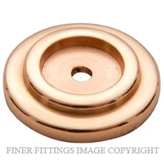 TRADCO 21387 - 21389 CABINET KNOB BACKPLATES UNLACQUERED BRASS