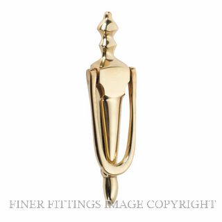 TRADCO 21377 VICTORIAN DOOR KNOCKER UNLACQUERED POLISHED BRASS