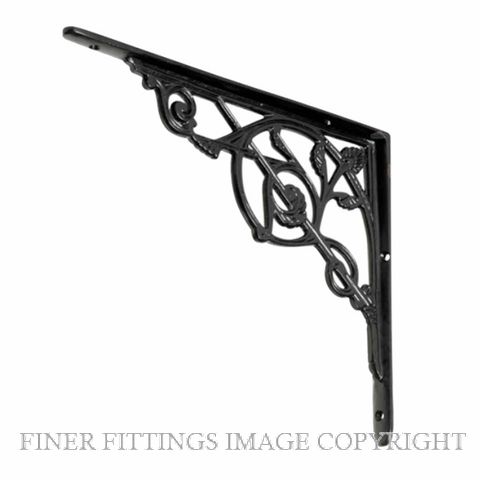 TRADCO 20376 VICTORIAN SHELF BRACKET MATT BLACK