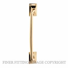 TRADCO 21376 CLASSIC OFFSET PULL HANDLE UNLACQUERED POLISHED BRASS