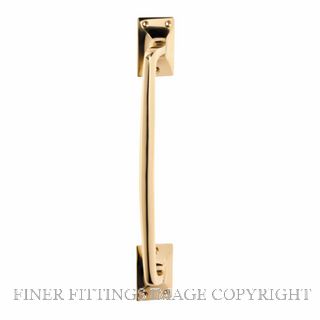 TRADCO 21376 CLASSIC OFFSET PULL HANDLE UNLACQUERED POLISHED BRASS