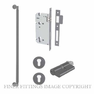 IVER 9443KENTR60KK BERLIN PULL HANDLE LOCK KIT DOUBLE KEYED MATT BLACK