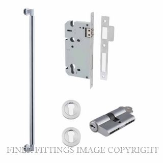 IVER 9445KENTR60KK BERLIN PULL HANDLE LOCK KIT DOUBLE KEYED BRUSHED CHROME