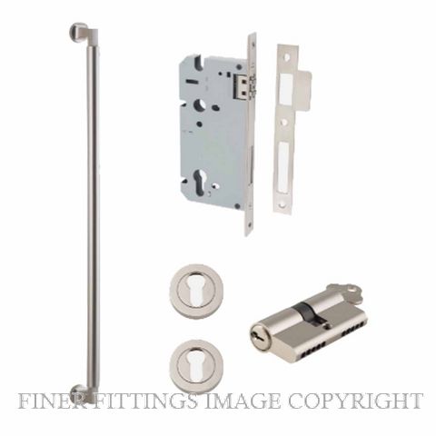 IVER 0489 - 9449 BERLIN PULL HANDLE LOCK KITS SATIN NICKEL