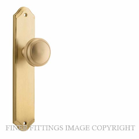 IVER 15326 PADDINGTON KNOB ON SHOULDERED PLATE BRUSHED BRASS