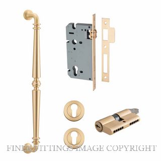 IVER 17101KENTR60KK SARLAT PULL HANDLE KEY-KEY ENTRANCE LOCK KITSET BRUSHED GOLD PVD