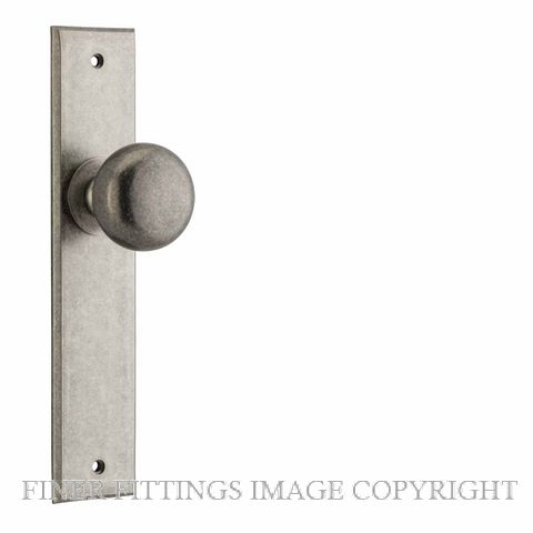 IVER 13946 CAMBRIDGE LEVER ON CHAMFERED PLATE DISTRESSED NICKEL