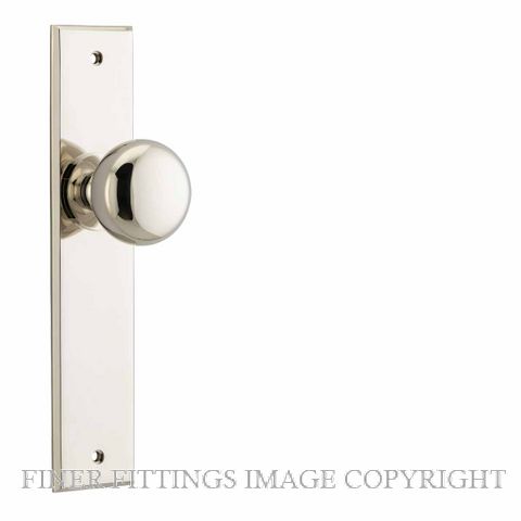 IVER 14446 CAMBRIDGE CHAMFERED LEVER ON PLATE HANDLES POLISHED NICKEL