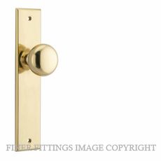 IVER 10446 CAMBRIDGE LEVER ON CHAMFERED PLATE POLISHED BRASS