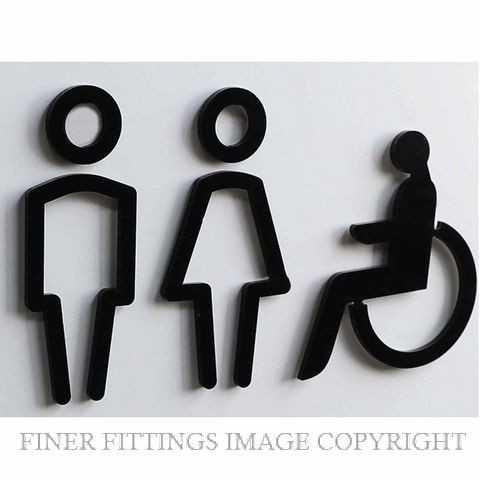 SUPERIOR 58130 ACRYLIC BATHROOM SIGN (M/F/DIS)