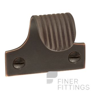 DELF 0703 SASH LIFT ORB (REEDED) OIL RUBBED BRONZE