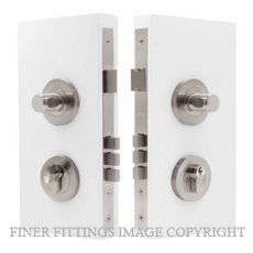 WINDSOR 1550 BN NIDO DOUBLE TURN LOCK KIT PLAIN BRUSHED NICKEL