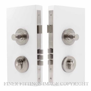 WINDSOR 1550 BN NIDO DOUBLE TURN LOCK KIT PLAIN BRUSHED NICKEL
