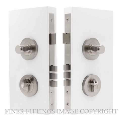 WINDSOR 1550 BN NIDO DOUBLE TURN LOCK KIT PLAIN BRUSHED NICKEL