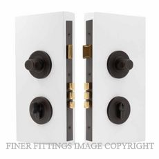 WINDSOR 1550 DRB NIDO DOUBLE TURN LOCK KIT PLAIN DARK ROMAN BRASS