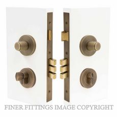 WINDSOR 1550 RB NIDO DOUBLE TURN LOCK KIT PLAIN ROMAN BRASS