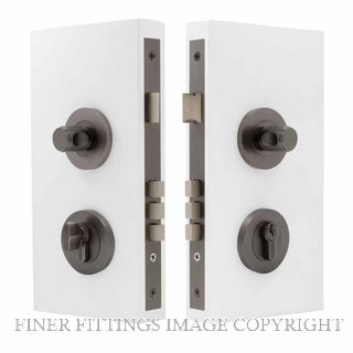WINDSOR 1550 GN NIDO DOUBLE TURN LOCK KIT PLAIN GRAPHITE NICKEL