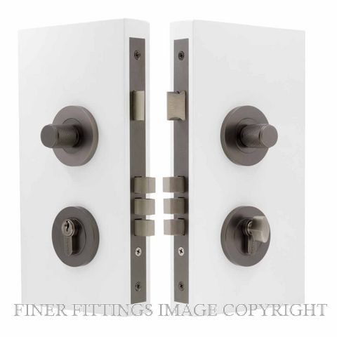 WINDSOR 1551 GN NIDO DOUBLE TURN LOCK KIT DIAMOND KNURL GRAPHITE NICKEL