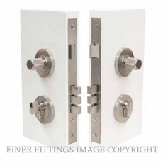 WINDSOR 1551 BN NIDO DOUBLE TURN LOCK KIT DIAMOND KNURL BRUSHED NICKEL