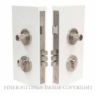 WINDSOR 1551 BN NIDO DOUBLE TURN LOCK KIT DIAMOND KNURL BRUSHED NICKEL