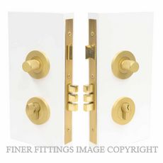 WINDSOR 1551 MSB NIDO DOUBLE TURN LOCK KIT DIAMOND KNURL MATT SATIN BRASS