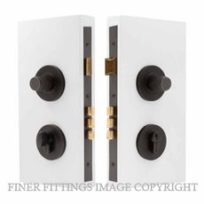 WINDSOR 1552 DRB NIDO DOUBLE TURN LOCK KIT LINEAR KNURL DARK ROMAN BRASS
