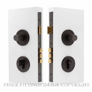 WINDSOR 1552 DRB NIDO DOUBLE TURN LOCK KIT LINEAR KNURL DARK ROMAN BRASS