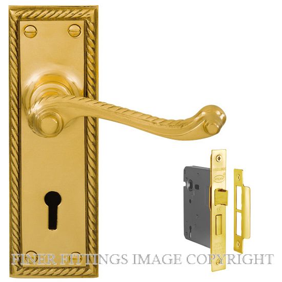 Delf Door Handle 3011C Victorian Euro Lever On Long Plate Polished