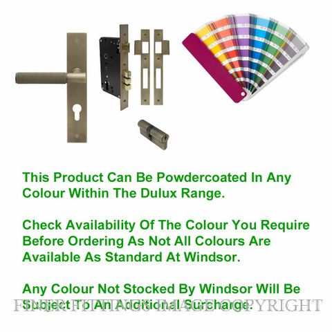 WINDSOR 8433 - 8478 PC VERGE DIAMOND KNURL LEVER ON PLATE POWDERCOAT