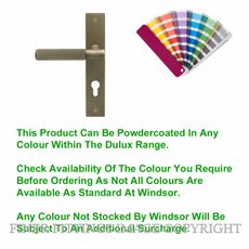 WINDSOR NIDO 8483-8490 VERGE LINEAR KNURL LEVER ON PLATE POWERCOAT