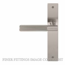 WINDSOR NIDO 8483-8490 VERGE LINEAR KNURL LEVER ON PLATE BRUSHED NICKEL