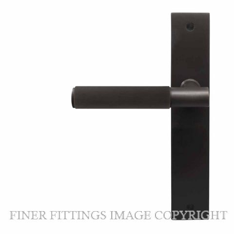 WINDSOR NIDO 8483-8490 VERGE LINEAR KNURL LEVER ON PLATE DARK ROMAN BRASS