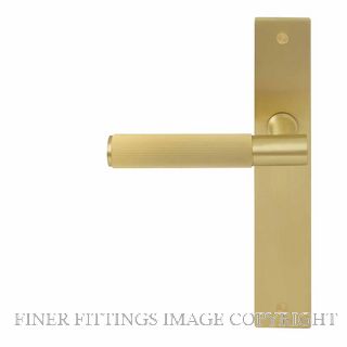 WINDSOR 8483RD MSB NIDO VERGE LINEAR KNURL RH DUMMY LEVER ON PLATE SET MATT SATIN BRASS