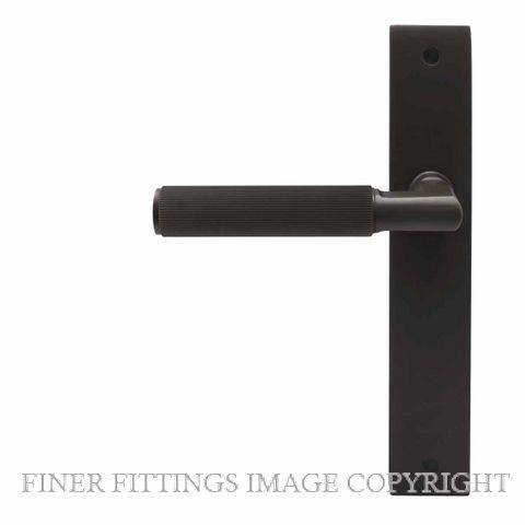 WINDSOR NIDO 8480-8498 LUMINA LINEAR KNURL LEVER ON PLATE DARK ROMAN BRASS