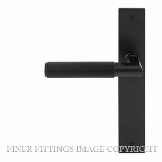 WINDSOR 8493RD BLK NIDO LUMINA LINEAR KNURL RH DUMMY LEVER ON PLATE SET MATT BLACK