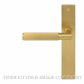 WINDSOR 8493RD MSB NIDO LUMINA LINEAR KNURL RH DUMMY LEVER ON PLATE SET MATT SATIN BRASS