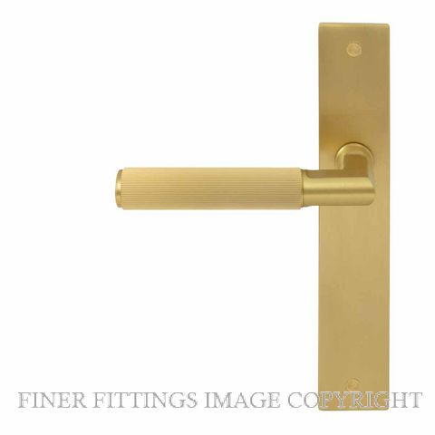 WINDSOR NIDO 8480-8498 LUMINA LINEAR KNURL LEVER ON PLATE MATT SATIN BRASS