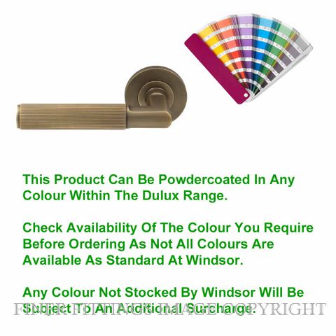 WINDSOR NIDO 8469-8495 LUMINA LINEAR KNURL LEVER ON ROSE POWERCOAT