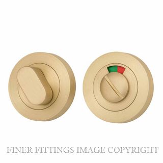 IVER 17123 OVAL PRIVACY TURN BRUSHED GOLD PVD