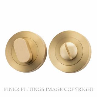 IVER 17121 OVAL PRIVACY TURN BRUSHED GOLD PVD