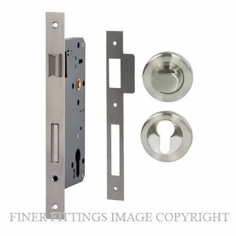 MILES NELSON 716SNRLK60 PULL HANDLE LOCK KIT ROUND ESCUTCHEON SATIN NICKEL