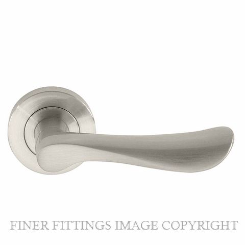 WINDSOR ASTRON JUNO BN LEVER ON ROSE BRUSHED NICKEL