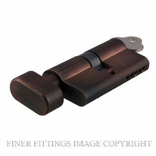 SDG21612-KA3 DUAL FUNCTION KEY-TURN EURO CYLINDER ANTIQUE COPPER