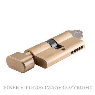 SDG21616-KA3 DUAL FUNCTION KEY-TURN EURO CYLINDER SATIN BRASS