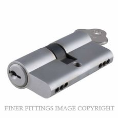 SDG21643 KA1 EURO DOUBLE KEYED LOCK CYLINDERS 45MM BRUSHED CHROME