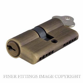 SDG21601-KA3 DUAL FUNCTION KEY-KEY EURO CYLINDER ANTIQUE BRASS