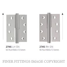 SDG 2745 - 2746 LIFT OFF HINGES SATIN NICKEL