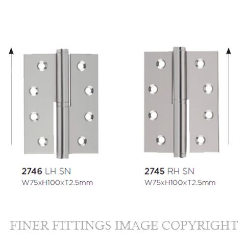 SDG 2745 - 2746 LIFT OFF HINGES SATIN NICKEL