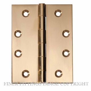 SDG 21372 FIXED PIN HINGE 100X75 UNLACQUERED POLISHED BRASS