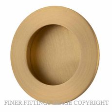 IVER 21792 FLUSH PULL ROUND BRUSHED BRASS